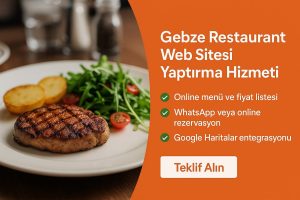 gebze restaurant web sitesi yaptirma
